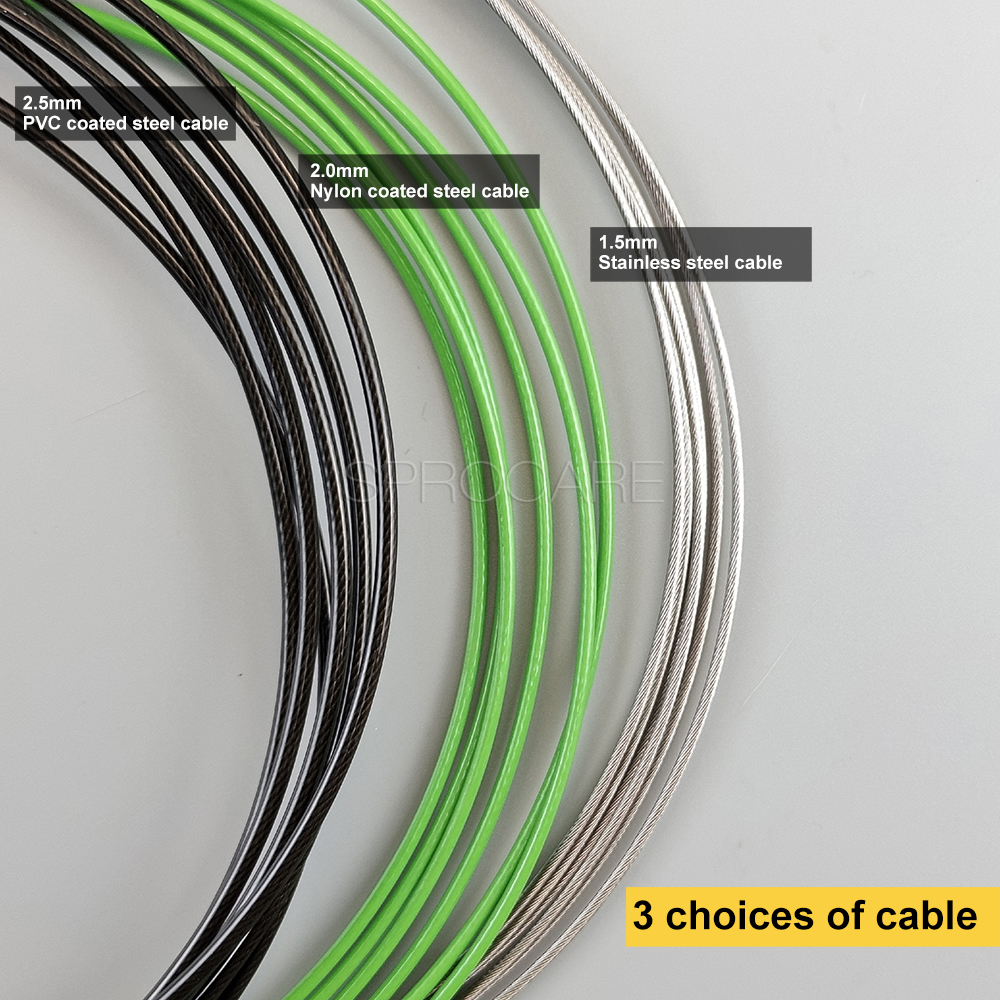 Ultraschnelles, leichtes Springseil aus Aluminium, 3 verschiedene Kabel